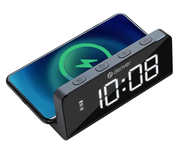 Denver Budzik Denver ECQ-103 z ładowarką indykcyjną QI (10W) - 1534932 - zdjęcie
